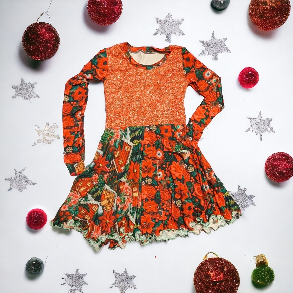 Handmade Christmas dress 10y